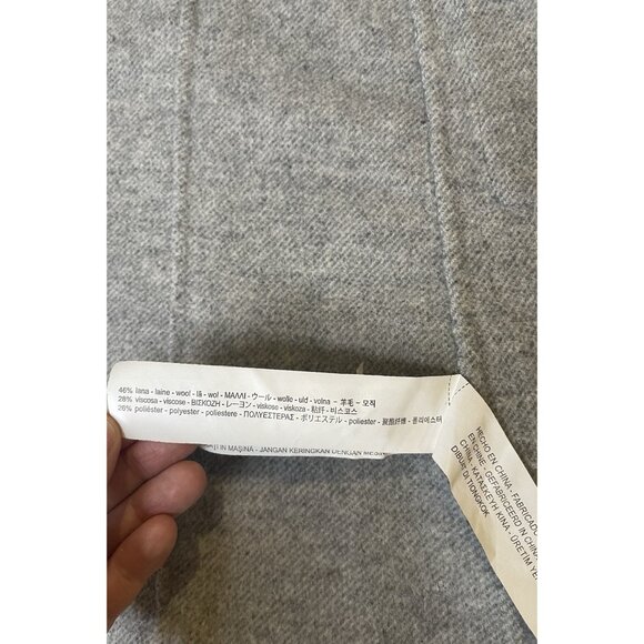 ZARA Double Breast Gray Hand Made Wool Blend Women Coat Size S - Picture 6 of 9